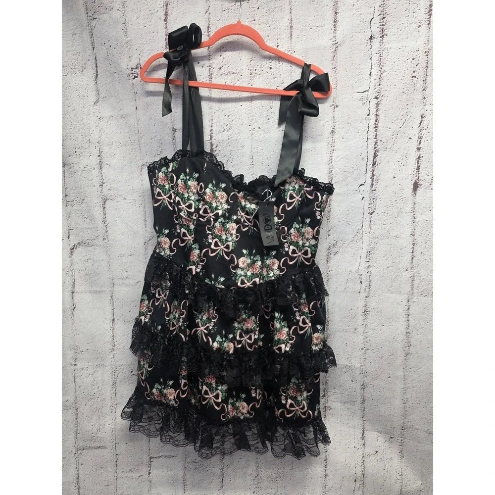 dolls kill black lace dress Dark In Love Gothic Lace Sleeve Mini Dress main image 0